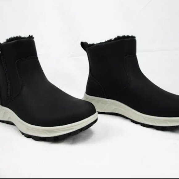 NEW Khombu Women's All-Weather Memory Foam Ankle Boot - Black US Women's Size 8 - Picture 2 of 4